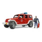 Машинка BRUDER Джип пожарный  Wrangler Unlimited Rubicon, свет и звук, + фигурка пожарника, М1:16, 02528