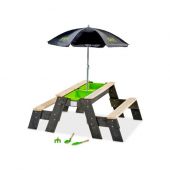Столик для пикника с лавочками и зонтиком Exit Aksent, 52.05.10.45