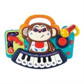 Музыкальная игрушка Hola Toys Пианино-обезьянка с микрофоном, 3137