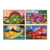 Динозавры - набор из 4 пазлов