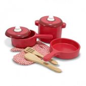 Melissa & doug Play Kitchen Accessory Set - Pot & Pans (Игровой набор деревянной посуды), MD12610