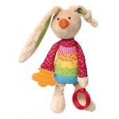 Мягкая игрушка SIGIKID Кролик с погремушкой 26 см, 41419SK