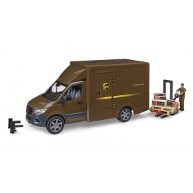 Игровой набор BRUDER Автомобиль MB Sprinter курьер UPS с фигуркой и аксессуарами 1:16, 02678