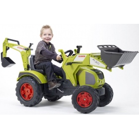 Falk Детский трактор на педалях с двумя ковшами  Claas Axos 330 1010N
