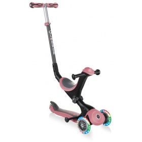 Детский 3-колесный самокат 3 в 1 Globber Go-up deluxe fantasy lights с сиденьем и родительской ручкой, 646