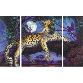 Художественный творческий набор-триптих Schipper Леопард Ночной хищник