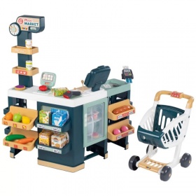 Электронный супермаркет Smoby Maximarket со сканером, весами и холодильником, 350242