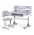 Комплект мебели Evo-kids (стол + стул + полка) BD-21 G - столешница бело-лиловая / цвет пластика серый