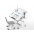 Комплект Evo-kids (стул+стол+полка+лампа) BD-10 G с лампой - столешница белая / цвет пластика серый (коробок-2 шт.)