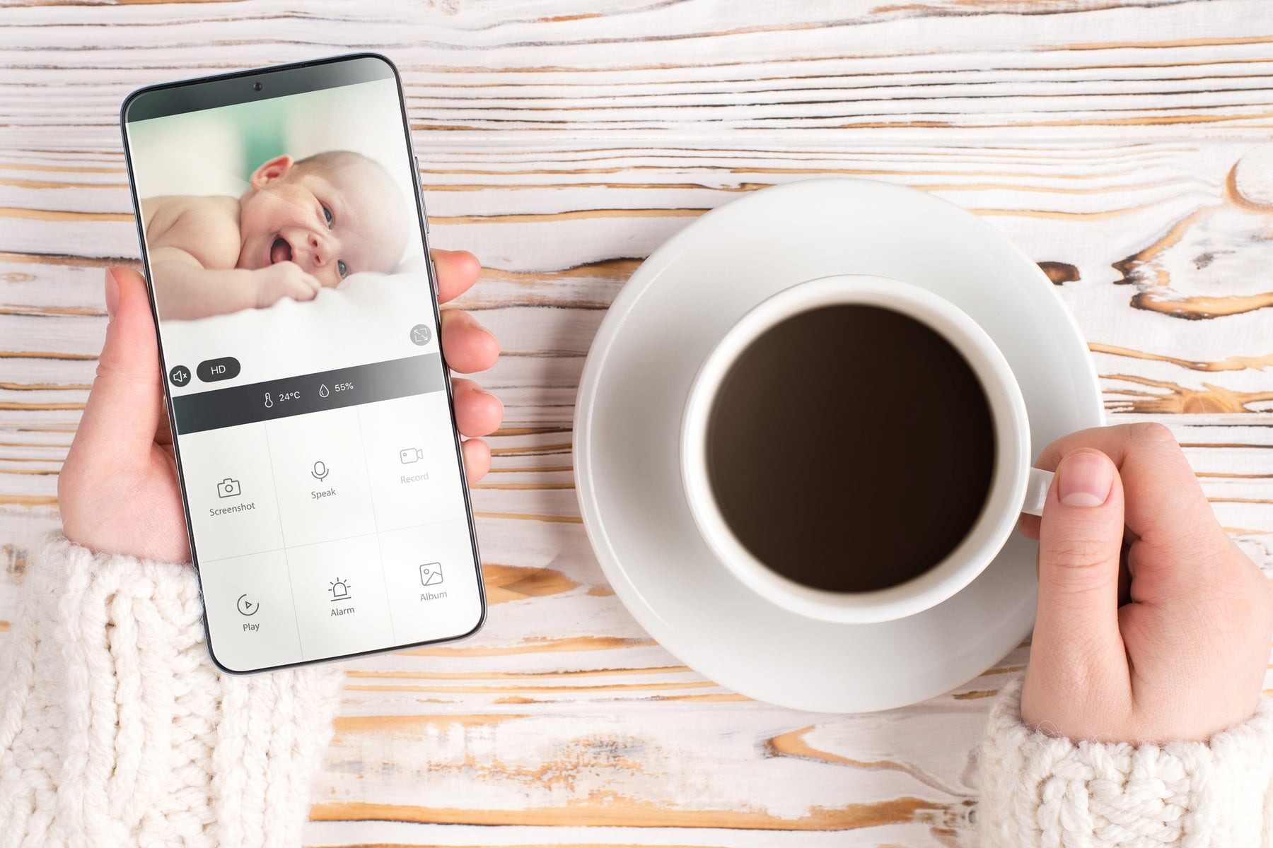 Радионяня Alecto Wi-Fi с камерой, SMARTBABY10BE