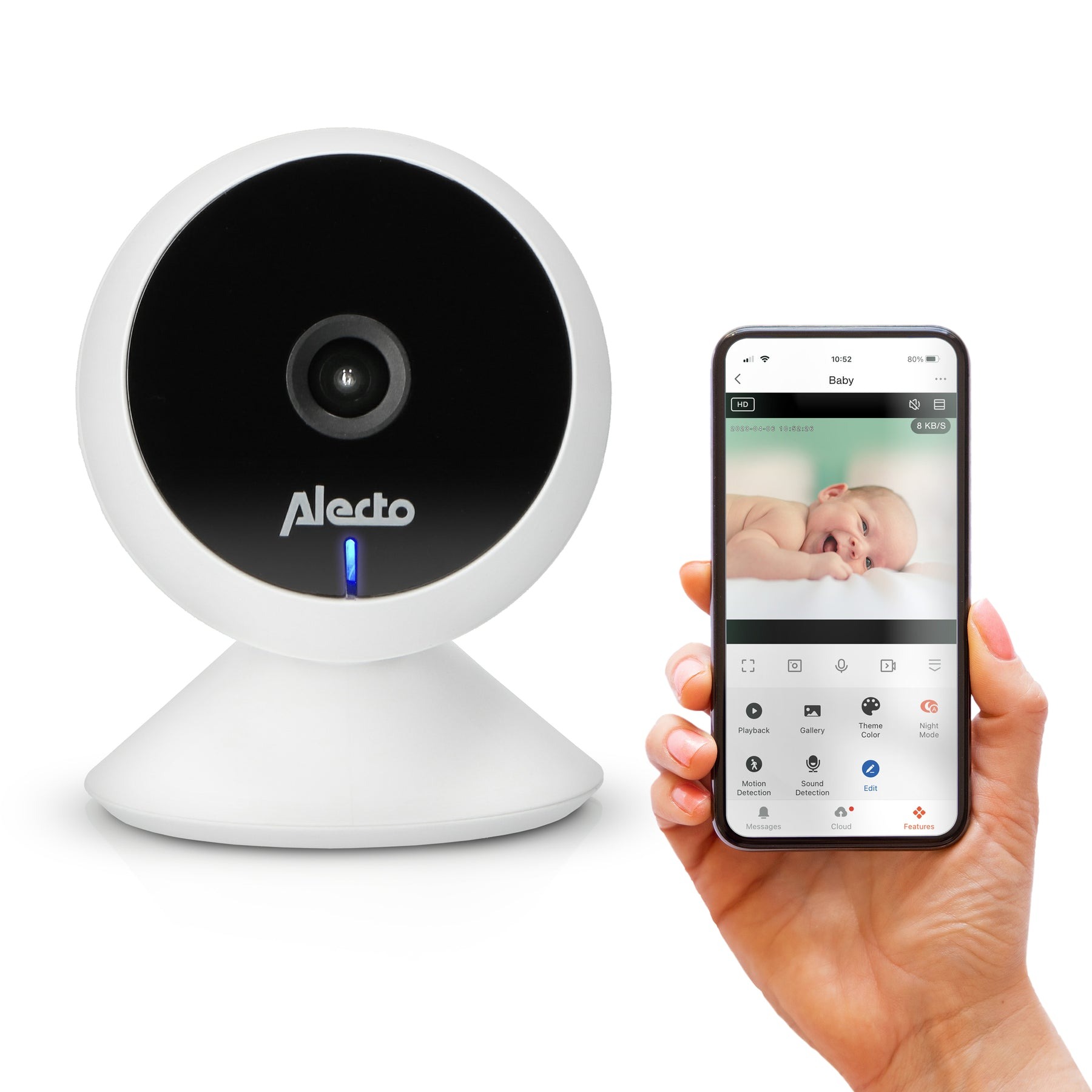 Радионяня Alecto Wi-Fi с камерой, SMARTBABY5
