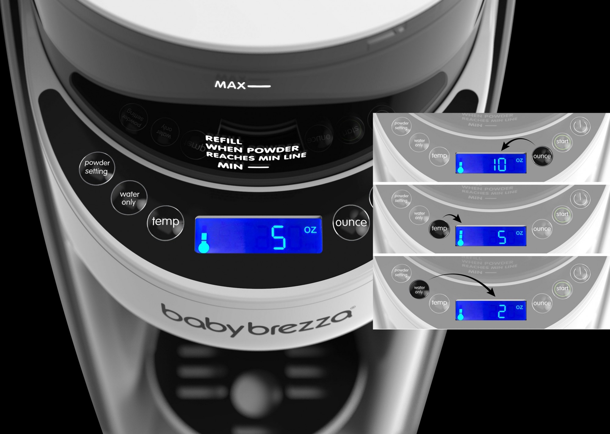Аппарат для приготовления молочной смеси Baby Brezza Formula Pro Advanced Charcoal, FRP0132