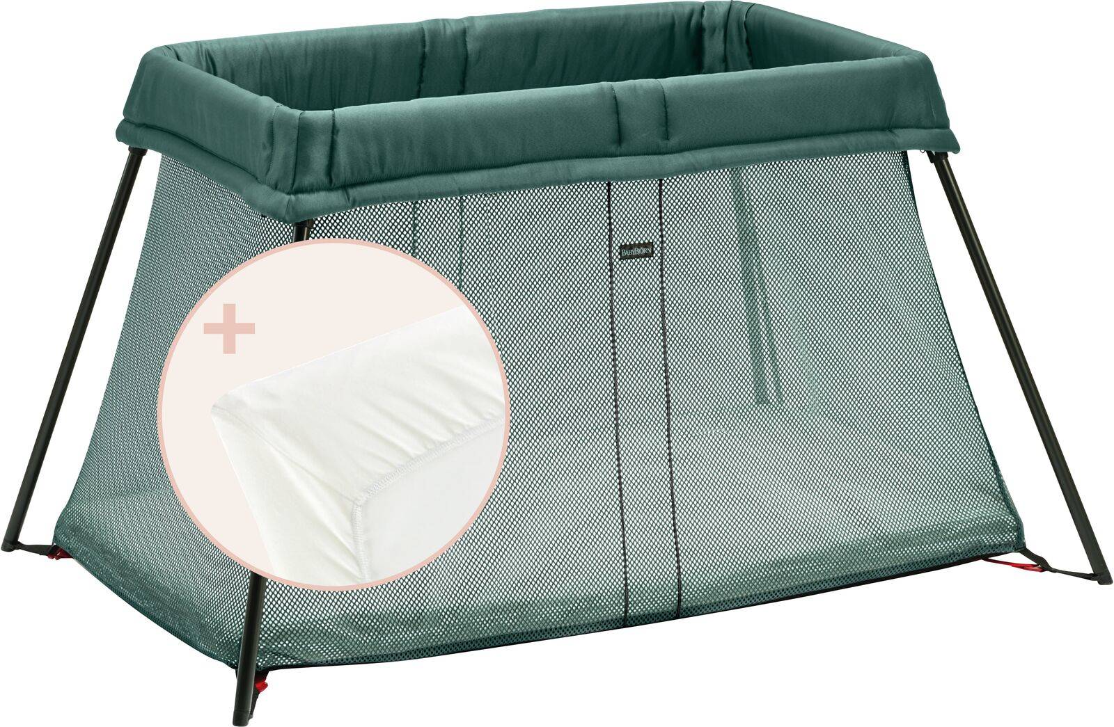 Манеж для путешествий BabyBjorn Travel Crib Light + простыня
