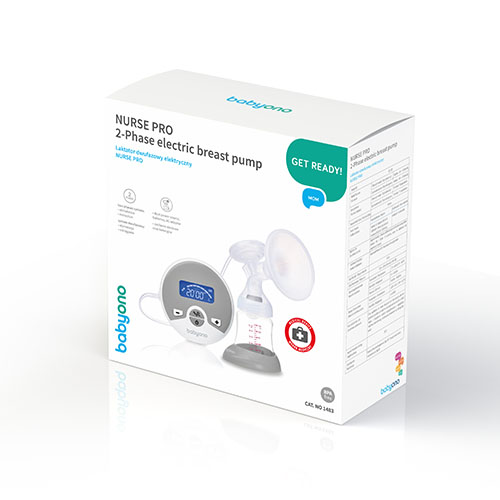 Молокоотсос электрический двухфазный BabyOno Nurse Pro, 1483