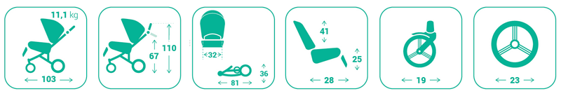 Прогулочная коляска Bebetto RAINBOW