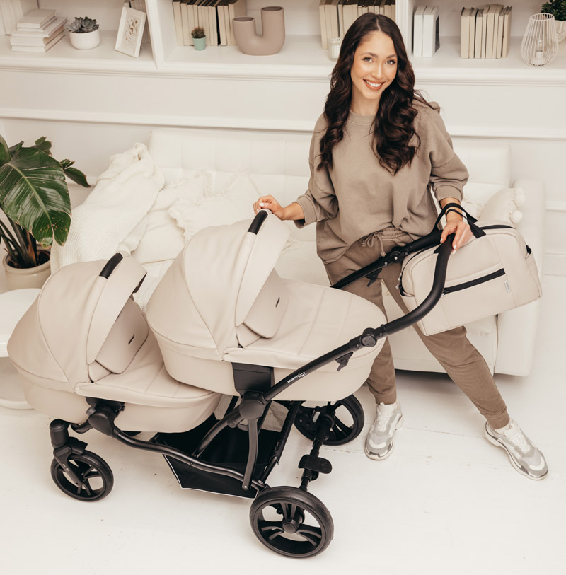 Универсальная коляска 2 в 1 для двойни Bebetto B 42