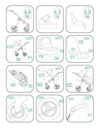 Универсальная коляска 2 в 1 Bebetto Magnum