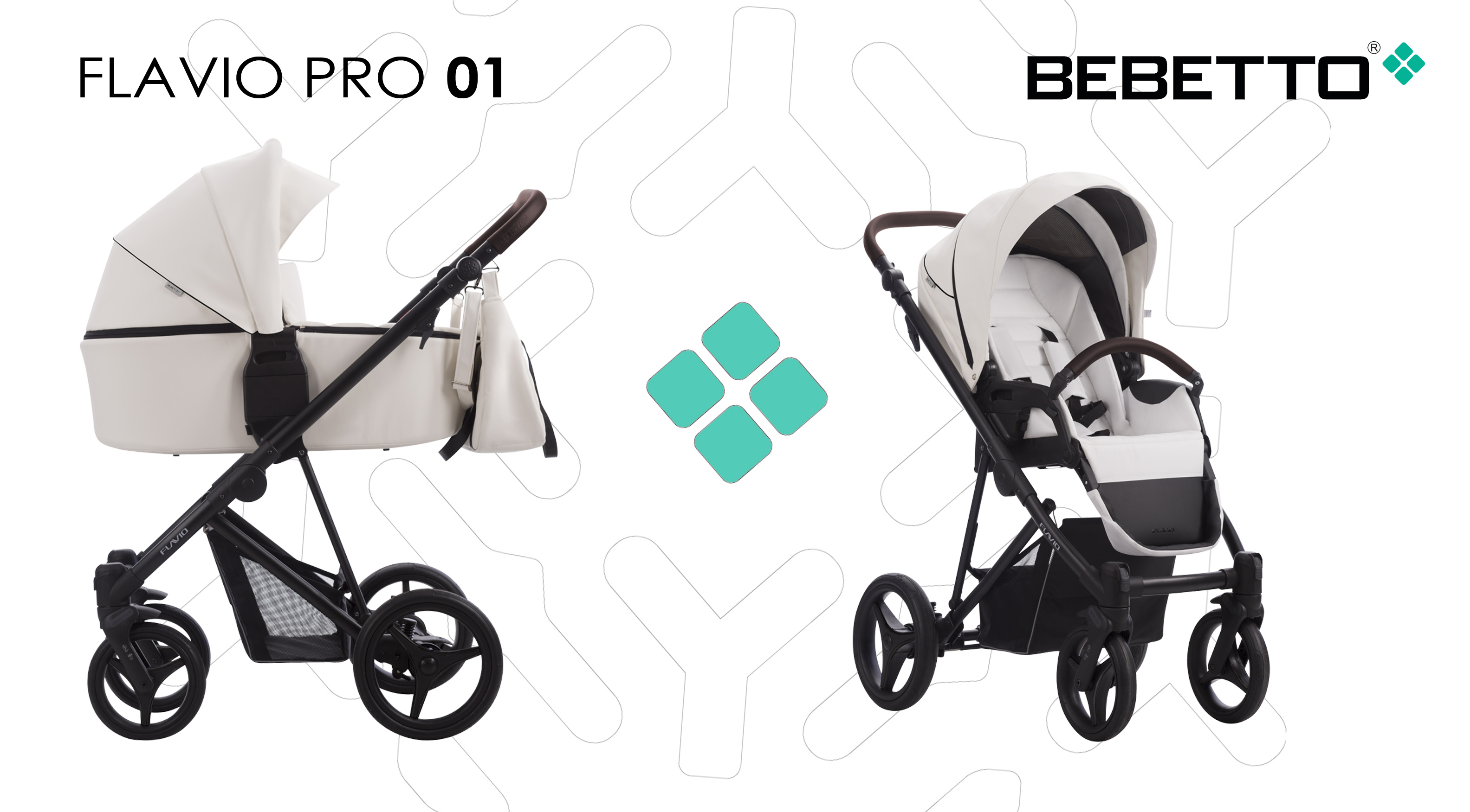 Универсальная коляска 2 в 1 Bebetto Flavio Pro