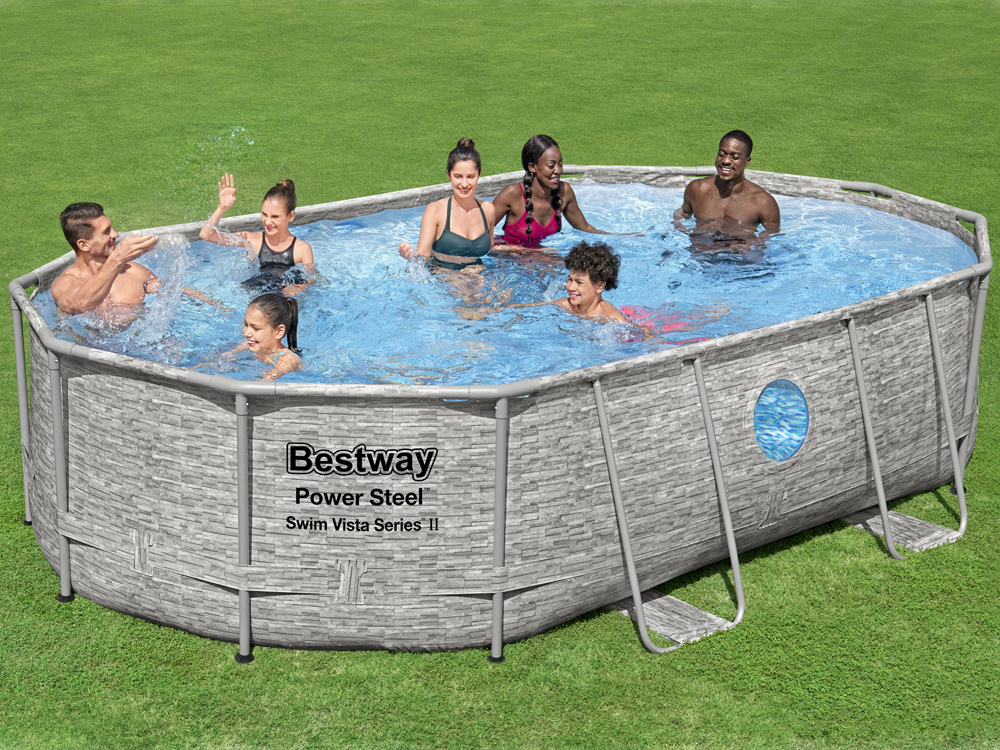Бассейн каркасный 11 в 1 Bestway 488x305x107 см 10949 л, 56946