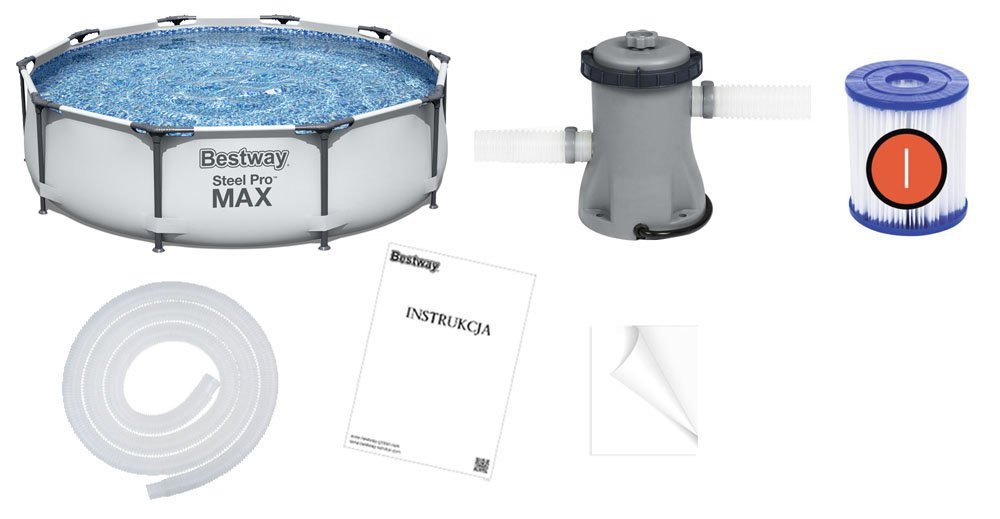 Бассейн каркасный 8 в 1 Bestway 305х76 см 4678 л, 56408