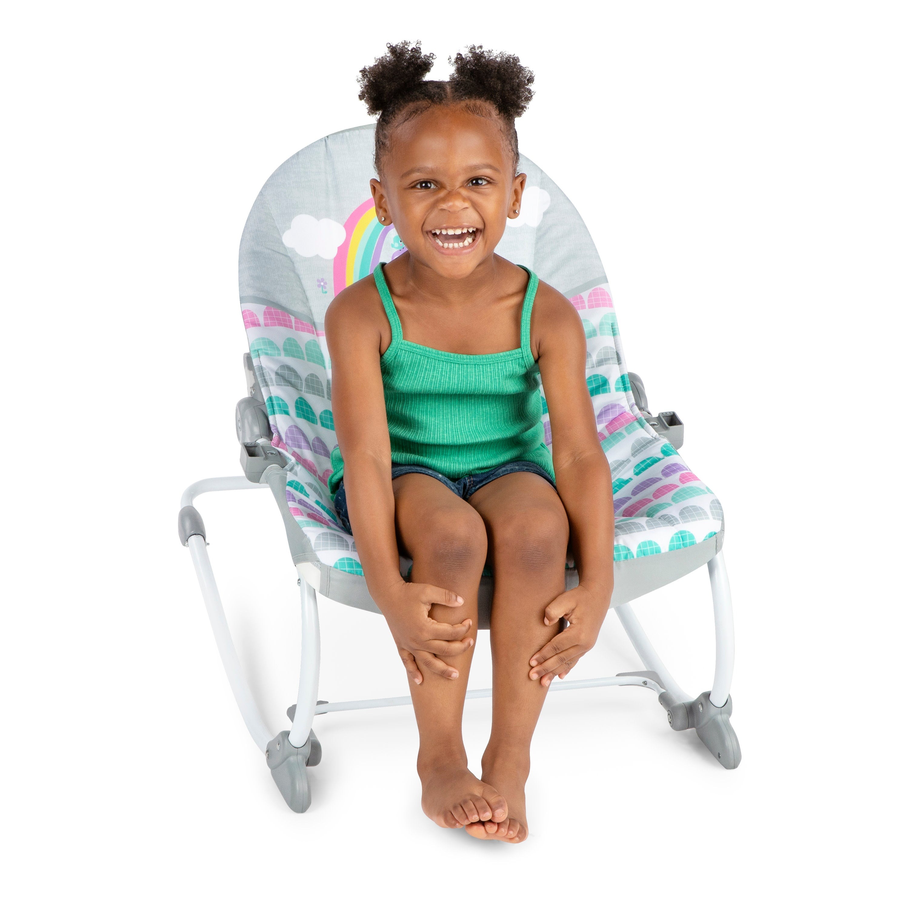 Шезлонг-качалка Bright Starts Rosy Rainbow, 74451130302