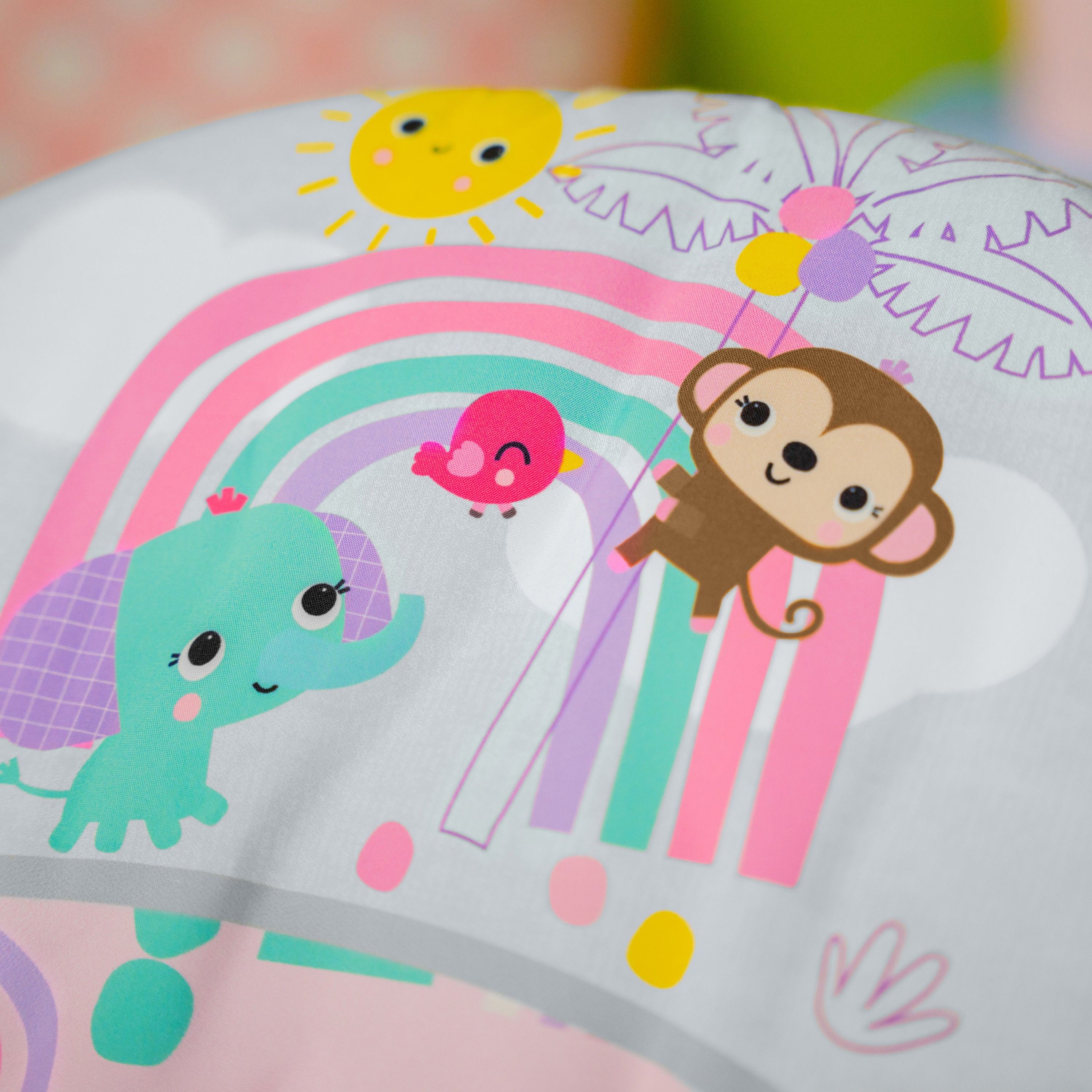 Шезлонг-качалка Bright Starts Pink Paradise, 74451167322