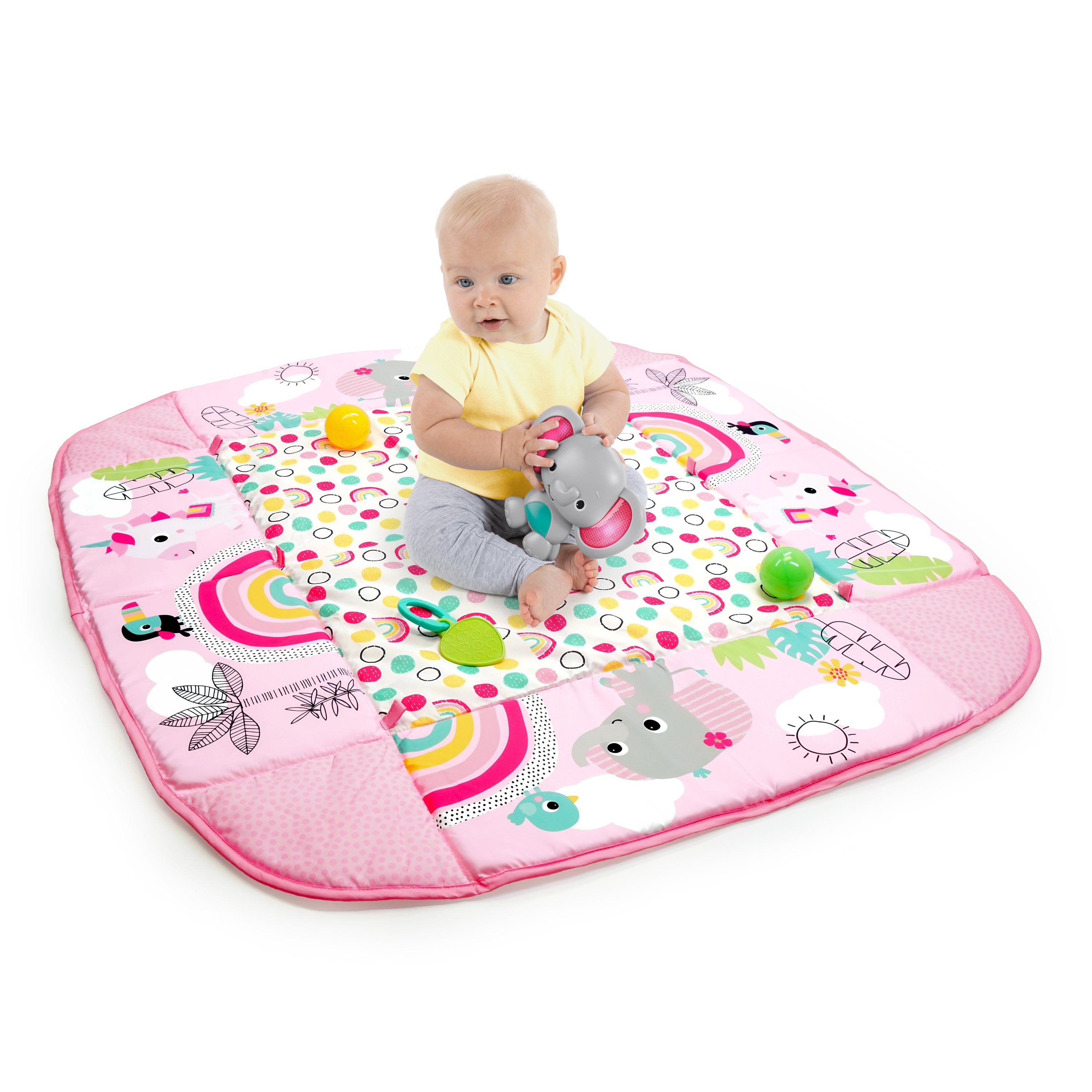 Игровой развивающий коврик Bright Starts Your Way Ball Play Rainbow Tropics с шариками, 74451126251