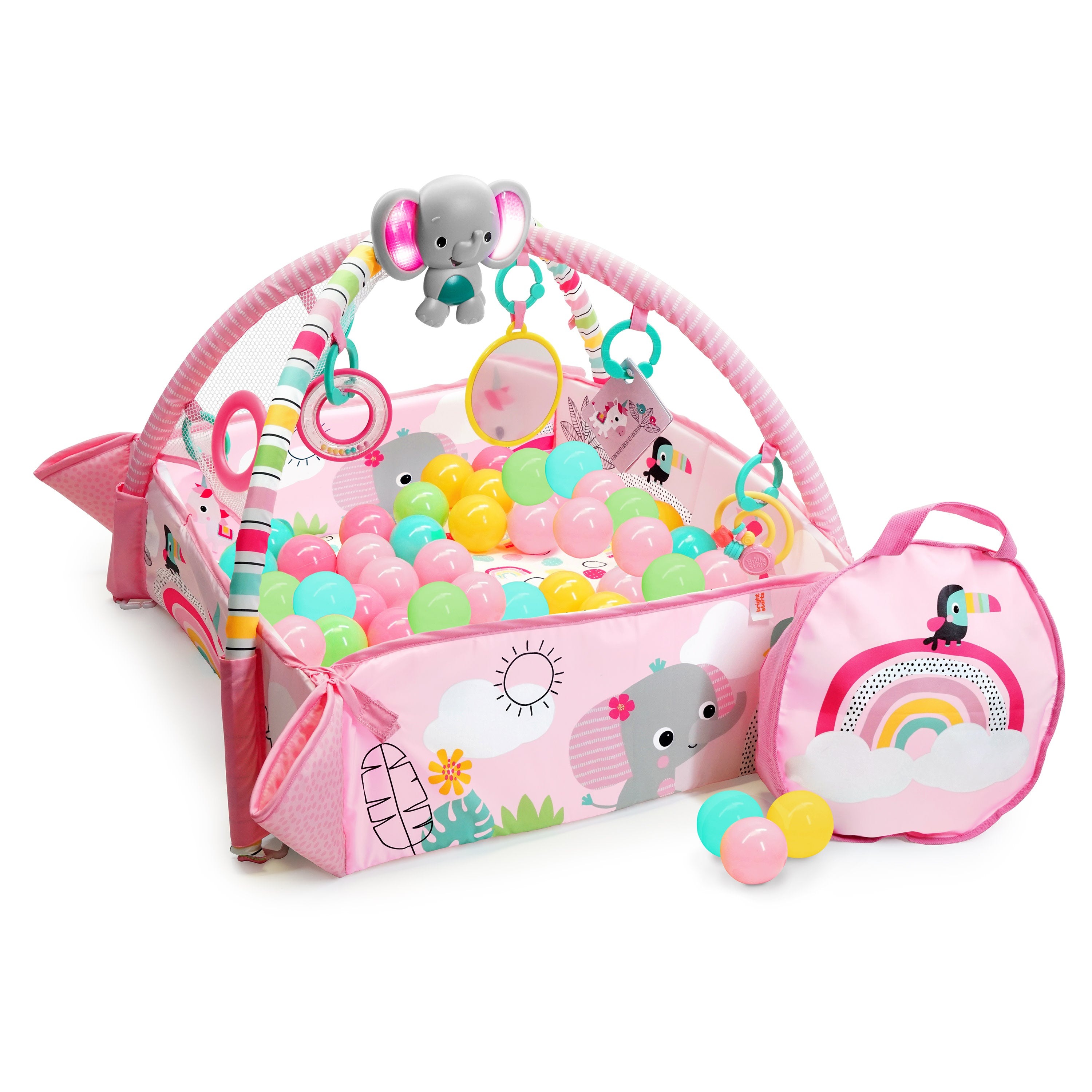 Игровой развивающий коврик Bright Starts Your Way Ball Play Rainbow Tropics с шариками, 74451126251