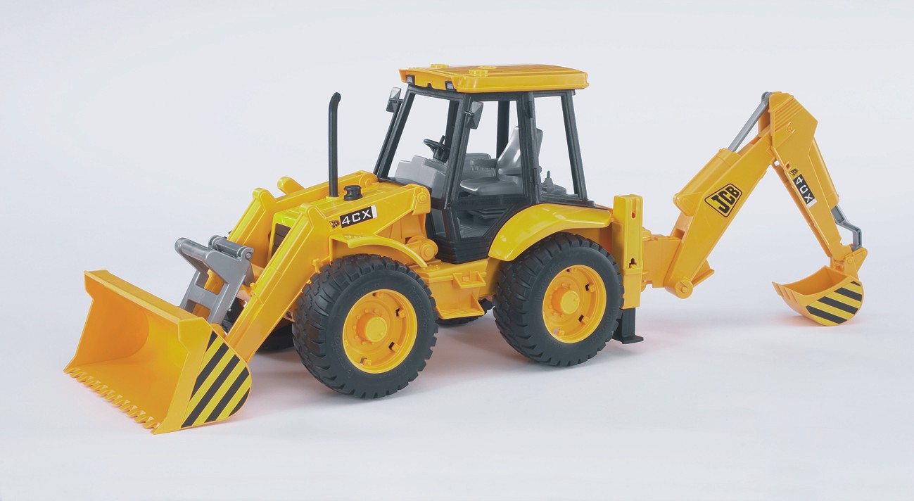 Машинка BRUDER Дорожный погрузчик с экскаватором JCB 4CX, М1:16, 02428