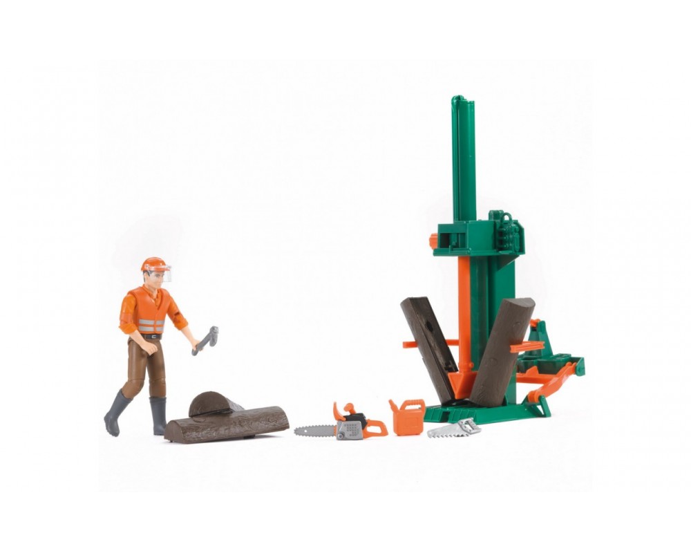 Игрушка Bruder Фигурка рабочего леса с аксессуарами, 62650
