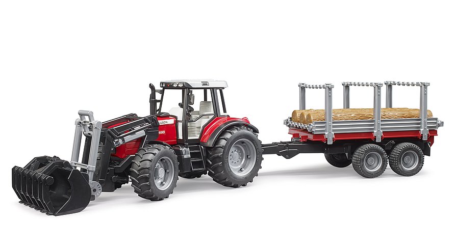 Транспорт BRUDER  трактор Massey Ferguson с прицепом 1:16, 02046