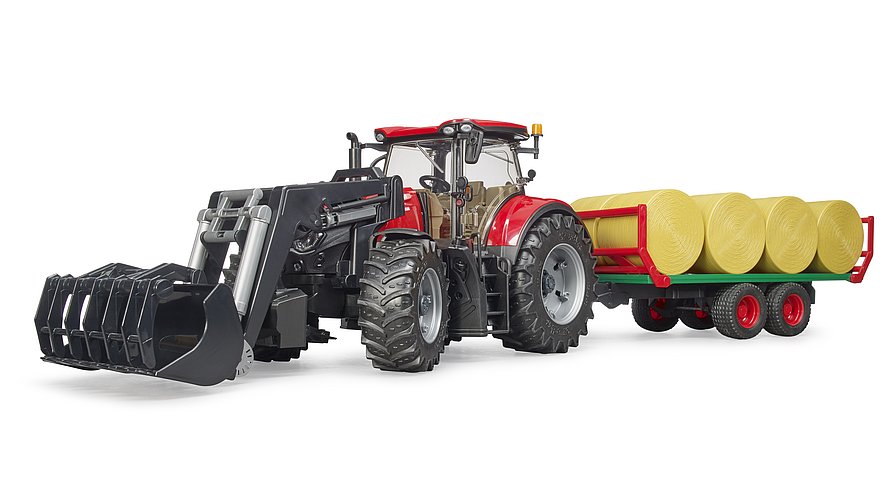 Транспорт BRUDER  Трактор Case IH Optum 300CVX с прицепом для тюков 1:16, 03198