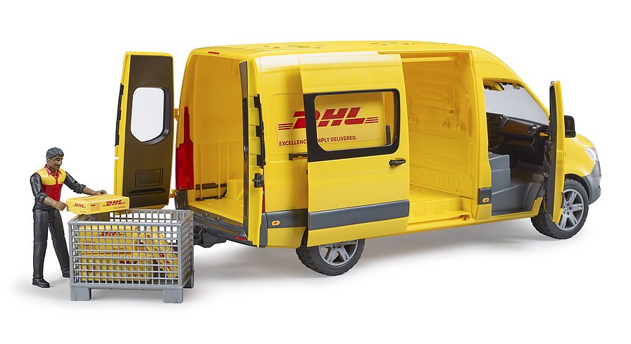 Игровой набор BRUDER Автомобиль MB Sprinter курьер DHL с фигуркой 1:16, 02671