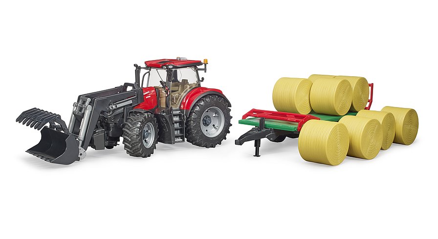 Транспорт BRUDER  Трактор Case IH Optum 300CVX с прицепом для тюков 1:16, 03198