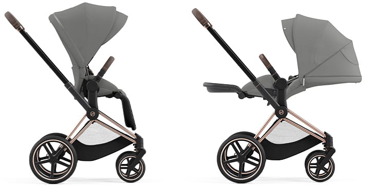 Универсальная коляска 2 в 1 Cybex e-Priam 4.0 на шасси Rosegold