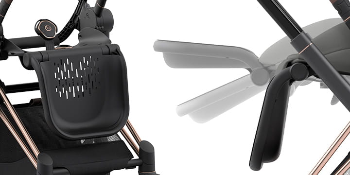 Универсальная коляска 3 в 1 Cybex Priam 4.0 шасси Rosegold (автокресло Cloud T i-Size PLUS)