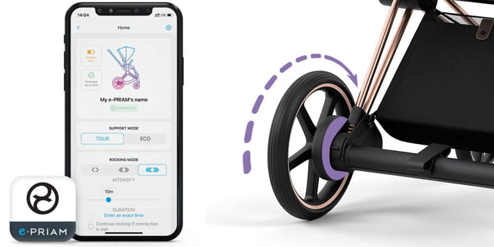 Шасси Cybex e-Priam 4.0 с основанием для сиденья