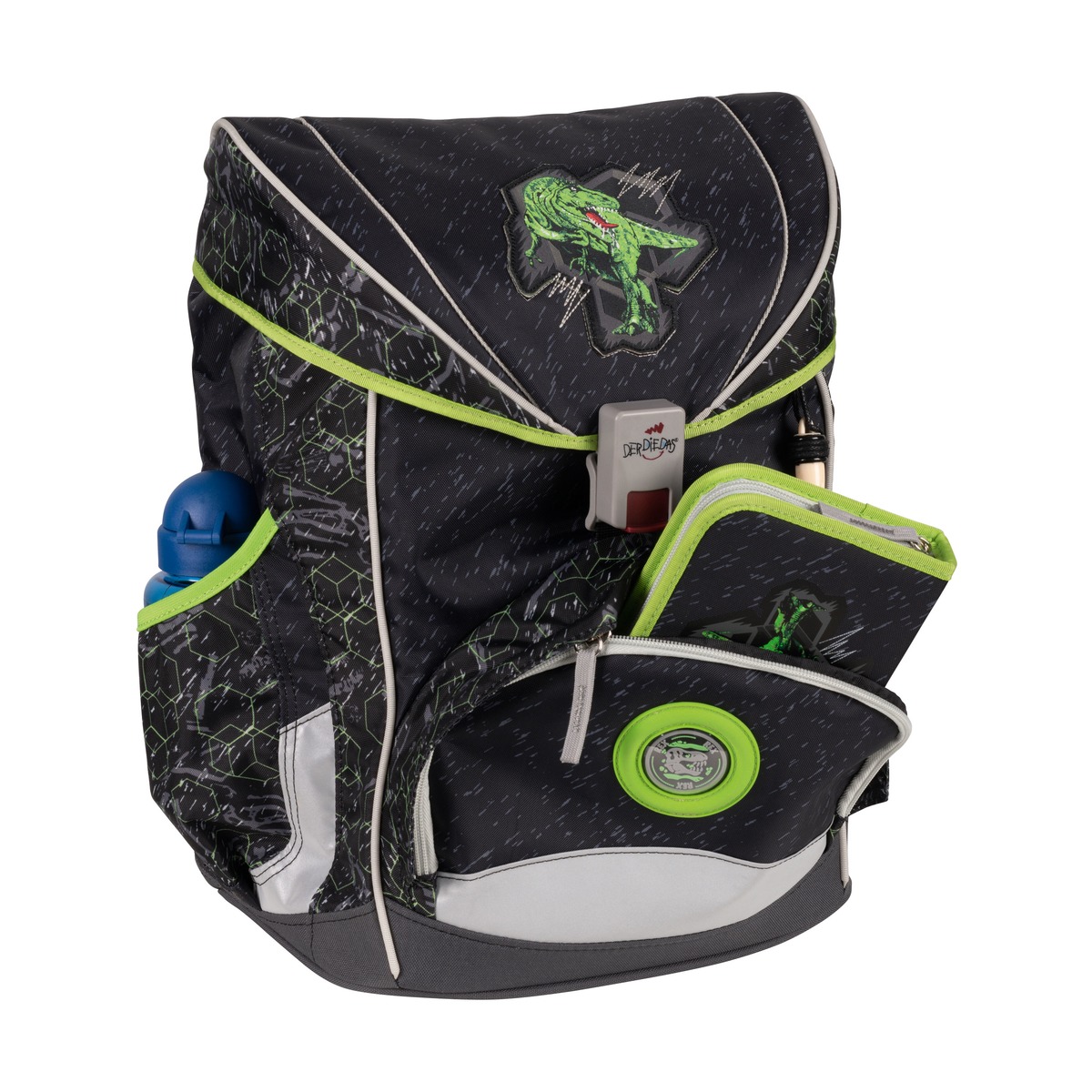 DerDieDas Ergoflex Ранец школьный Зеленый динозавр, 8405093