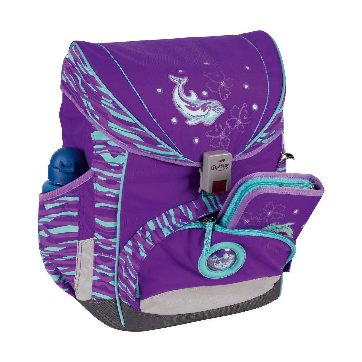 DerDieDas Ergoflex Ранец школьный Серебристый дельфин, 8405077