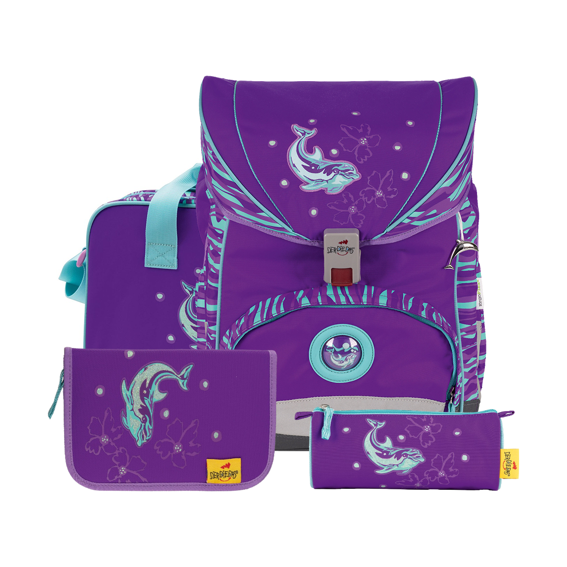 DerDieDas Ergoflex Ранец школьный Серебристый дельфин, 8405077