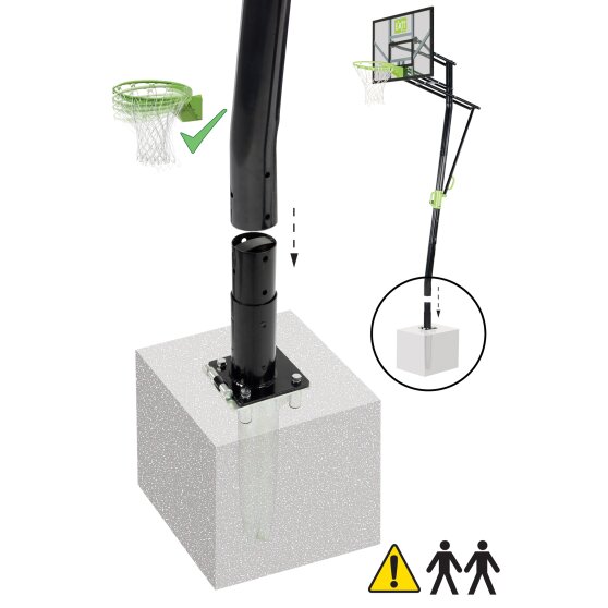 Баскетбольная стойка EXIT Galaxy под бетонное основание, 00211