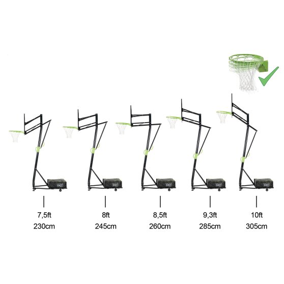 Баскетбольная стойка EXIT Galaxy переносная с кольцом, 00210