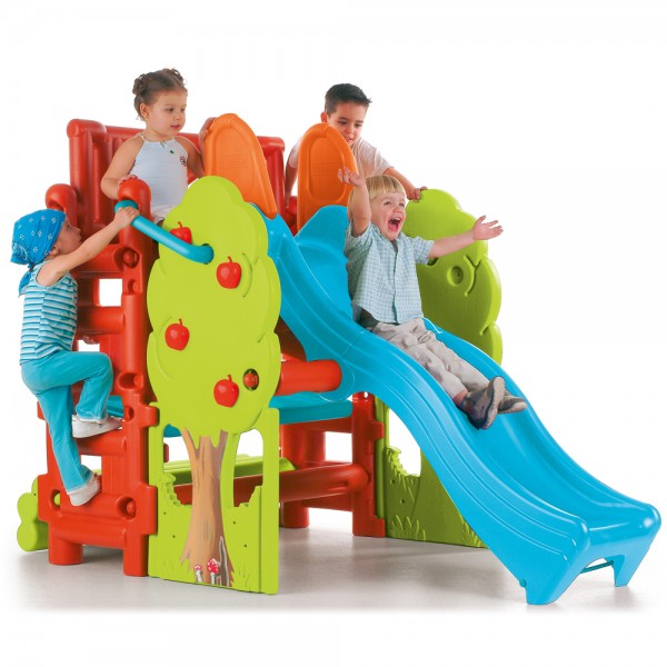 Игровая площадка с горкой и столиком Feber Wood House, 9590