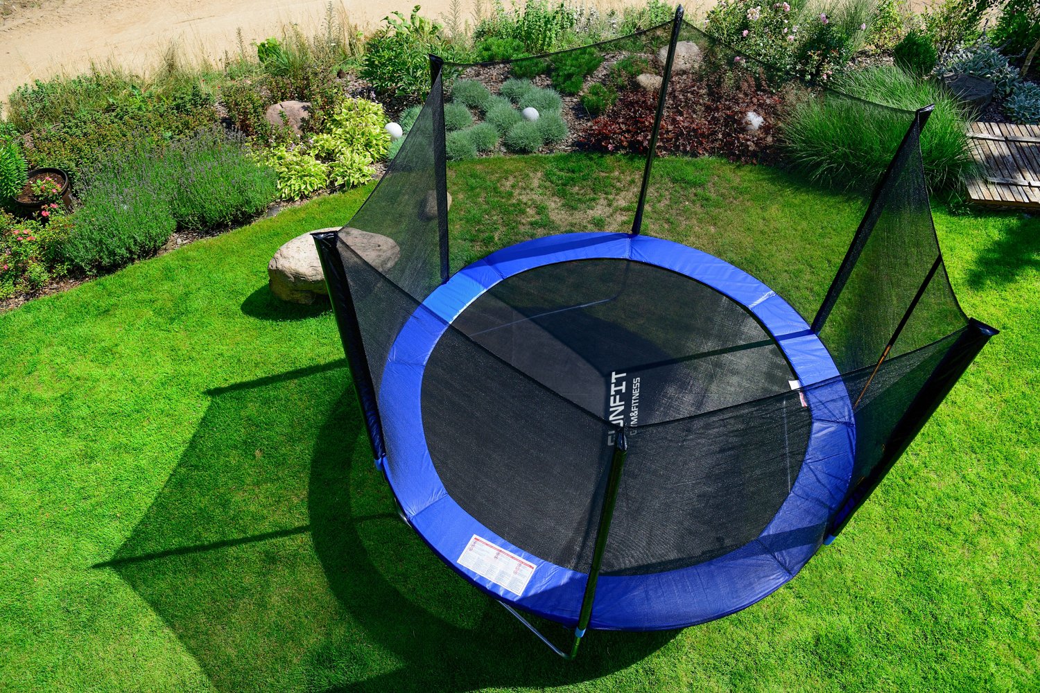 Батут Funfit с сеткой и лестницей 312 см, 846
