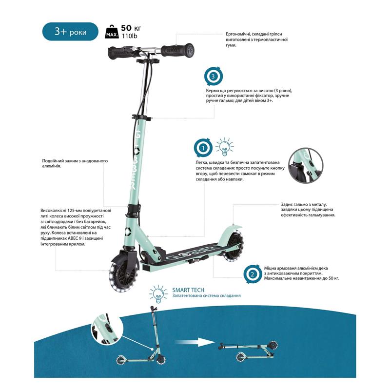Самокат Globber Flow Element Junior Lights