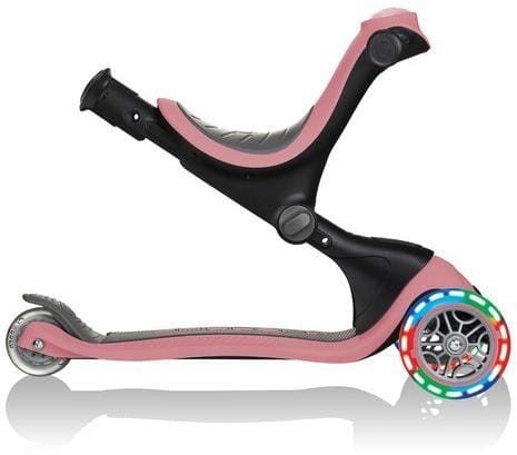 Детский 3-колесный самокат 3 в 1 Globber Go-up deluxe fantasy lights с сиденьем и родительской ручкой, 646