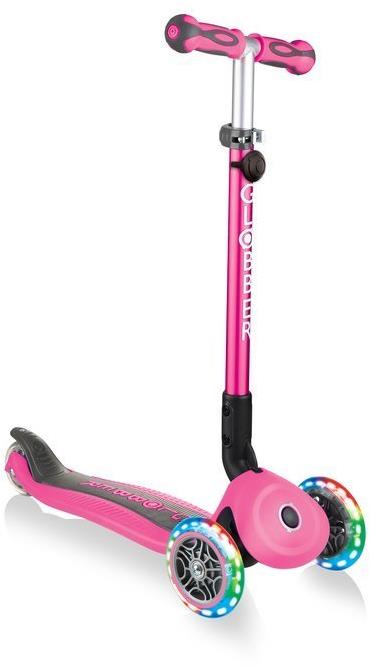 Детский 3-колесный самокат 3 в 1 Globber Go-up deluxe fantasy lights с сиденьем и родительской ручкой, 646