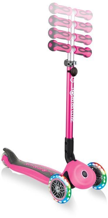 Детский 3-колесный самокат 3 в 1 Globber Go-up deluxe fantasy lights с сиденьем и родительской ручкой, 646
