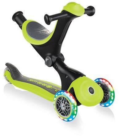 Детский 3-колесный самокат 3 в 1 Globber Go-up deluxe fantasy lights с сиденьем и родительской ручкой, 646
