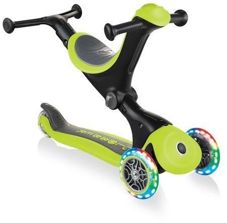 Детский 3-колесный самокат 3 в 1 Globber Go-up deluxe fantasy lights с сиденьем и родительской ручкой, 646